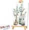 Framed Paint by Numbers Kits for Adults & Kids – Bottle Flower DIY Acrylic Painting Kit on Canvas, Beginner-Friendly Easy Paint by Numbers Set for Home Wall Decor, 8x12 Inch